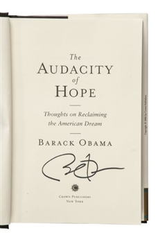 Barack Obama Signed "The Audacity of Hope" Book
